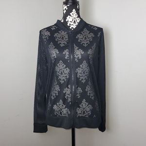 Victoria secret black mesh long sleeve workout M